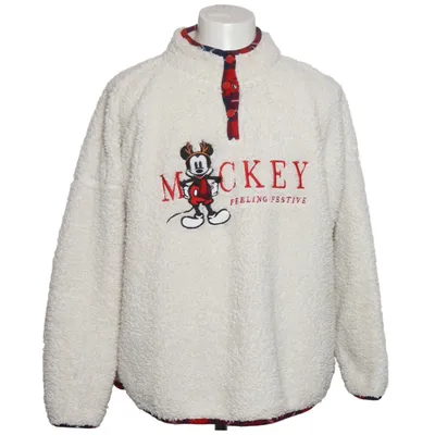 Fleecetrøje (Hvid, Flerfarvet) fra Disney Mickey Mouse Polyester