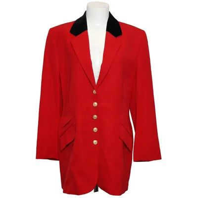 Blazer (Red, Black) from Pauw Viscose, Wool