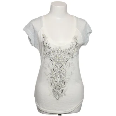 Topp (Vit, Silverfärgad) från Miss Me Polyester, Viskos