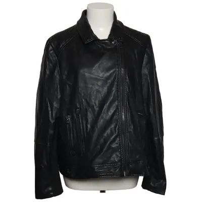 Biker jacket (Black) from Jean Pascale Cotton, Elastane, Polyester, Polyurethane