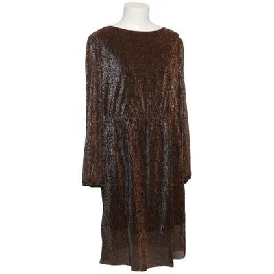 Cocktailklänning (Brun, Svart, Guldfärgad) från Up2Fashion Elastan, Metallfiber, Polyester