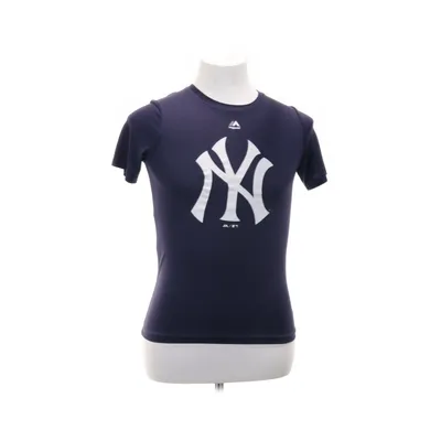 Långärmad t-shirt (Blå, Vit) från Majestic Polyester