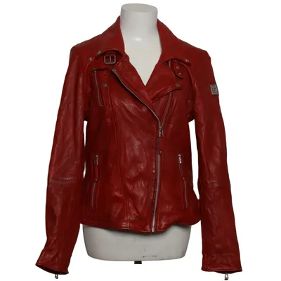 Bikerjacke (Rot) von Freaky Nation Baumwolle, Leder, Polyester
