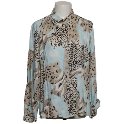 Bluse (Blau, Beige, Schwarz) von Frankenwälder Viskose, Wolle