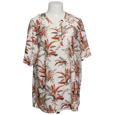 Bluse (Hvid, Brun, Flerfarvet) fra Lady Fashion Bomuld, Elastan, Polyamid