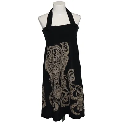 Halterneck dress (Black, Beige) from Zorbe Acrylic, Polyester