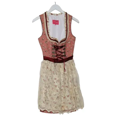 Dirndl (Pink, Weiß, Rot) von Krüger Madl Baumwolle, Polyester