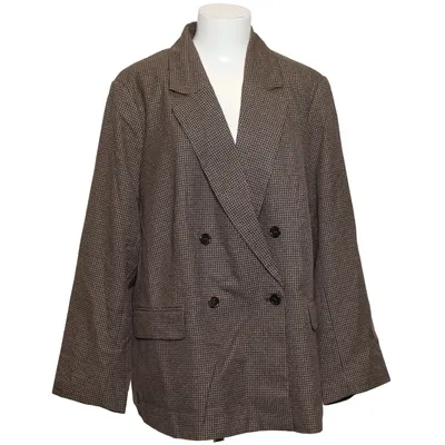 Blazer (Bruin, Grijs) van H&M Polyester, Viscose