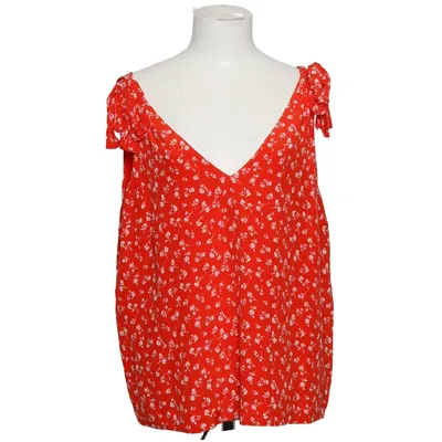 Top (Red, White) from Sézane Silk, Viscose