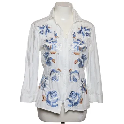 Blouse (Blanc, Bleu, Marron) de Naracamicie Coton, Élasthane