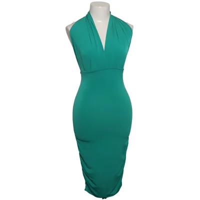 Halterneck dress (Green) from Moda International Elastane, Polyester