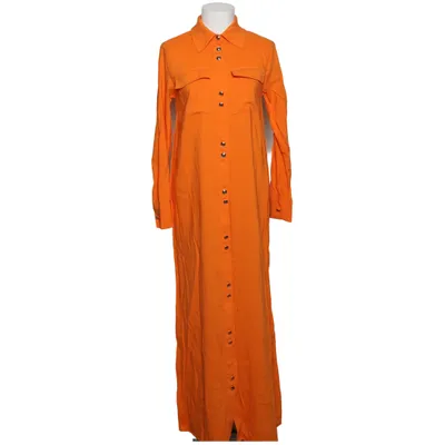 Shirt dress (Orange) from LCW Modest Linen, Polyester, Viscose