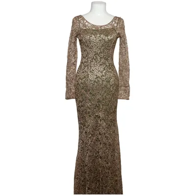 Robe de soirée (Vert, Or) de Temperley Élasthane, Polyamide, Polyester, Soie, Viscose