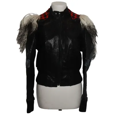 Lederjacke (Janka-X-D) von Hugo Boss Baumwolle, Leder