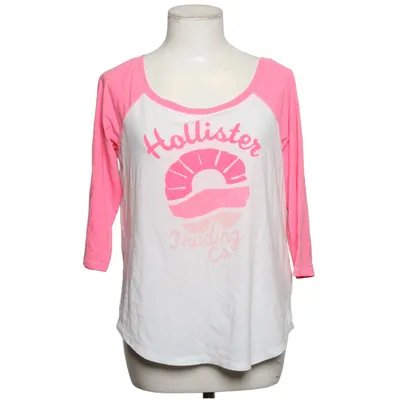 Baseballtrøje (Hvid, Pink) fra Hollister Bomuld, Polyester