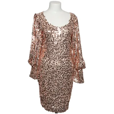 Cocktail dress (Beige, Silver) from Allyson Polyester
