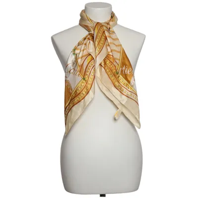 Neckerchief (Beige, Gold, Brown) from Cartier Silk