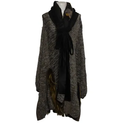 Cardigan (Gris, Marron, Multicolore) de Tricot Chic Élasthane, Viscose, Laine