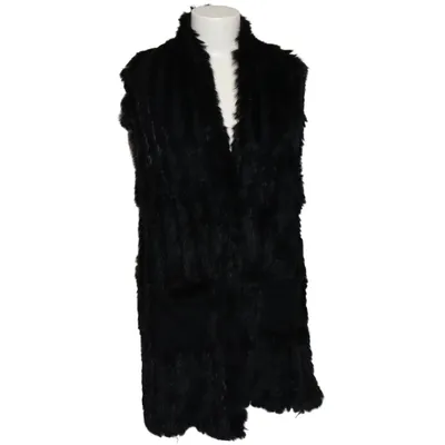 Gilet en fourrure (Noir) de Kayla Polyamide, Fourrure de lapin