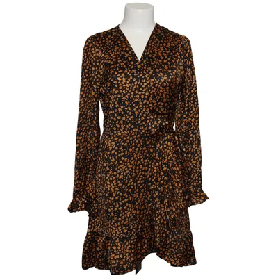 Wrap dress (Black, Yellow) from Retro & Icone Polyester