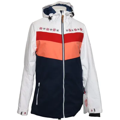 Skijacke (Weiß, Blau, Orange) von Alprausch