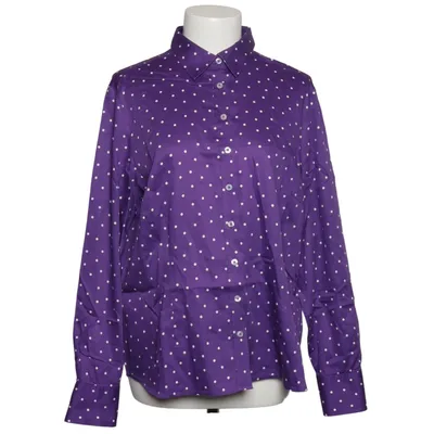 Blouse (Purple, White) from Eterna Cotton
