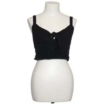 Crop top (Noir) de Hollister Coton, Élasthane, Lin, Viscose