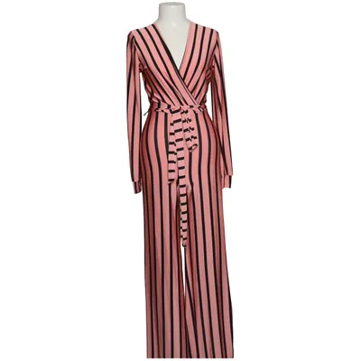 Jumpsuit (Pink, Black) from Fashion Nova Elastane, Polyester