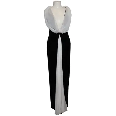 Robe de soirée (Noir, Blanc) de Chou Chou Élasthane, Polyester
