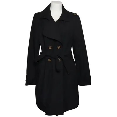 Trench coat (Black) from Vivance Collection Polyester