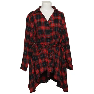 Skjortekjole (Rød, Sort) fra Shein Curve Polyester