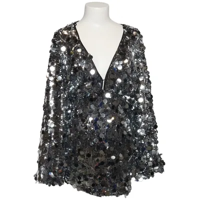 Cocktailklänning (Silverfärgad, Svart) från Pull & Bear Elastan, Polyester