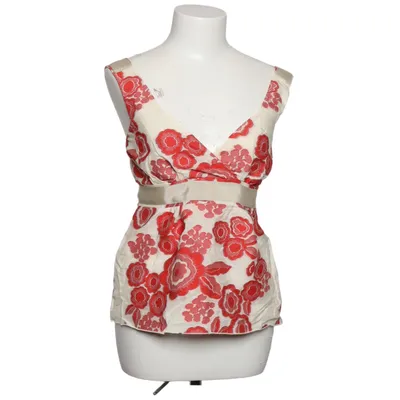 Top (Red, White) from DAKS London Cotton, Polyester, Silk, Viscose