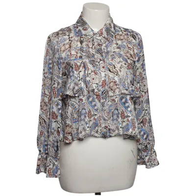 Bluse (Weiß, Blau, Mehrfarbig) von Zara Metallfaser, Polyester