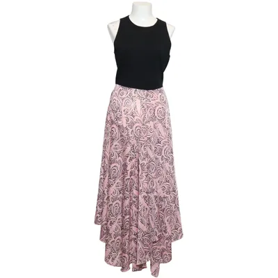 Maxikjole (Sort, Pink, Flerfarvet) fra Maje Bomuld, Elastan, Metallfiber, Polyester