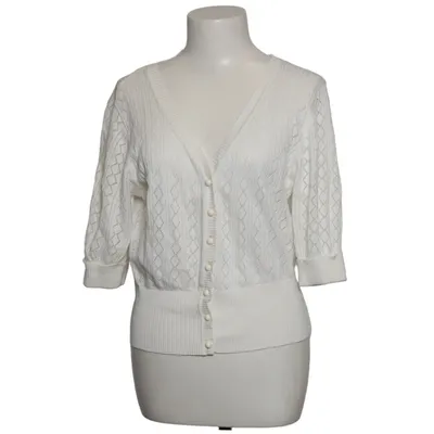 Strickjacke (Weiß) von Collectif Vintage Baumwolle