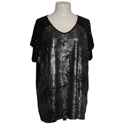 Top (Schwarz, Silber) von Sarah Kern Elasthan, Viskose