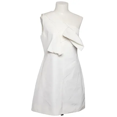 Robe de cocktail (Blanc) de Victoria by Victoria Beckham Coton, Soie, Viscose