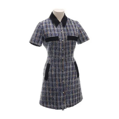 Robe chemise (Bleu, Multicolore) de Claudie Pierlot Acrylique, Coton, Polyamide, Polyester, Viscose, Laine