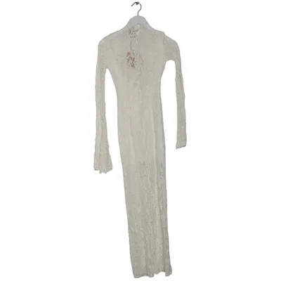 Robe longue (Blanc) de MANURÍ