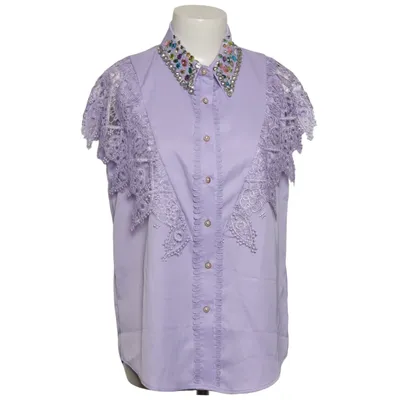 Kortärmad skjorta (Lila) från Flamode Polyester