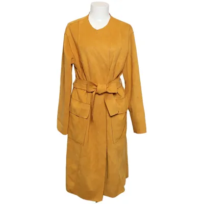 Coat (Brown) from Mango Basics Elastane, Polyester