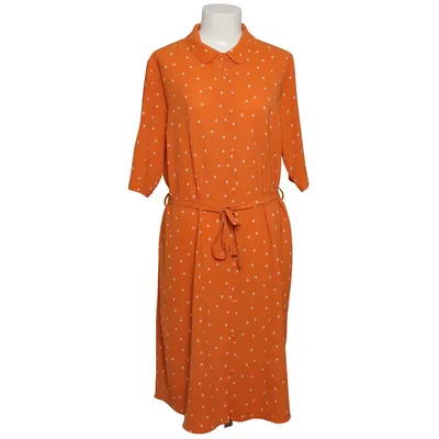 Skjortklänning (Orange, Vit) från Another Label