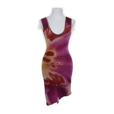 Dress (Pink, Yellow, Red) from Feners Elastane, Polyester