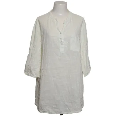 Blouse (Blanc) de Moda Coton, Lin