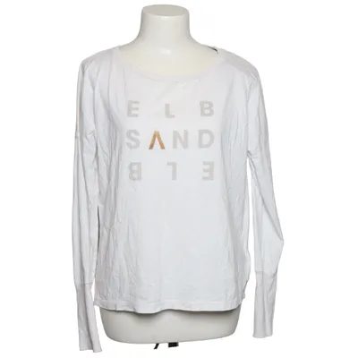 T-shirt à manches longues (Blanc) de Elbsand Coton, Polyester