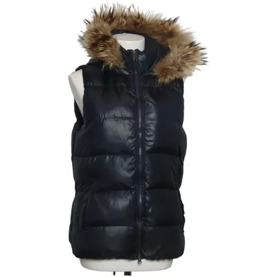 Down vest (Blue) from Bomboogie Down, Feather, Fur, Polyester