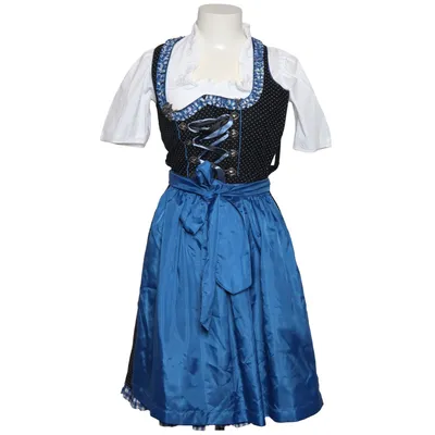 Dirndl (Blå, Svart, Vit) från Almenrausch Bomull, Polyester