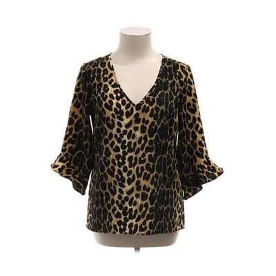 Blouse (PEL/07 LEOPARD RUFFLE BLOUSE) de Pelagiza Élasthane, Polyester