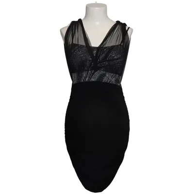 Cocktailkjole (Sort, Sølv) fra Moda Italia Elastan, Viscose